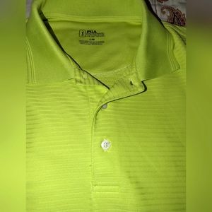 PGA lime green men's polo
